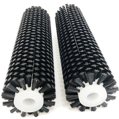 Customizable Stiff Nylon Brush Roller For Cleaning Stickers On Plastic Tubes
